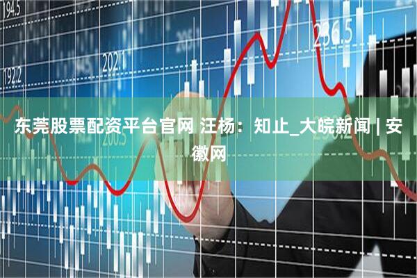 东莞股票配资平台官网 汪杨：知止_大皖新闻 | 安徽网